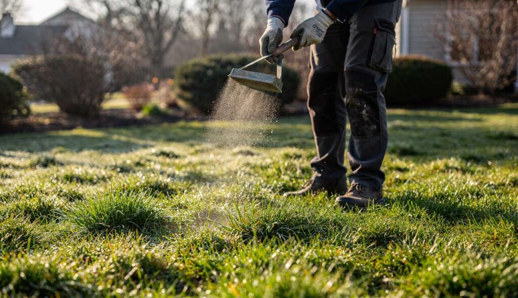 Begin maart: dit onopvallende poeder dat professionals op het gazon strooien voorkomt de fout die het ruïneert