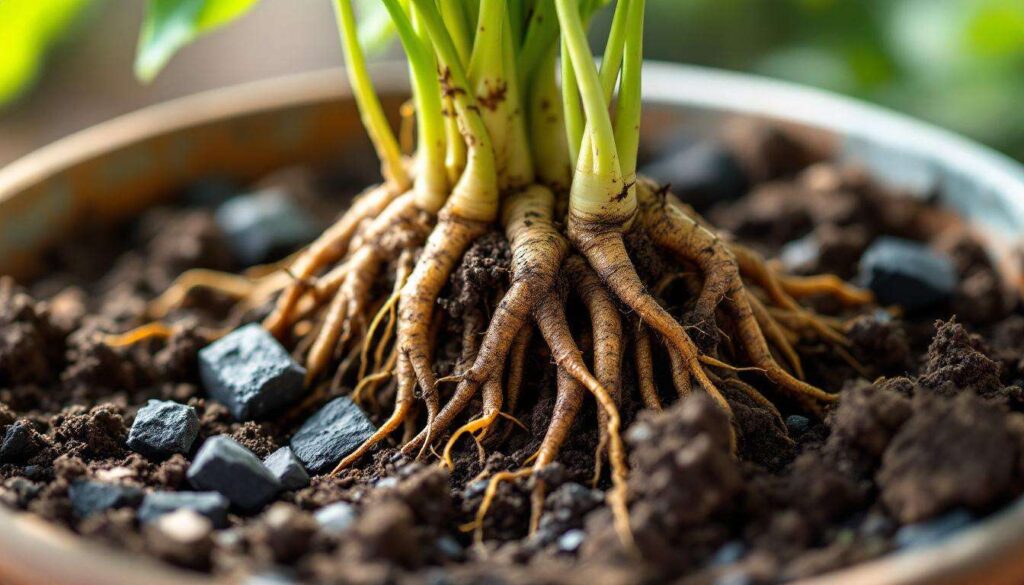 Waarom houtskool in je potgrond wortels beschermt tegen voorjaarsrot